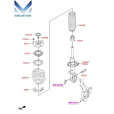 mobis front shock absorber hyundai tucson tl 2015-18
